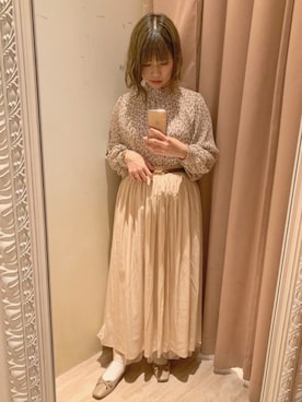 「リバーシブル」｜「アイテム（バレエシューズ）」を使った、ヤマグチさん（レディース・157cm）の春コーディネート