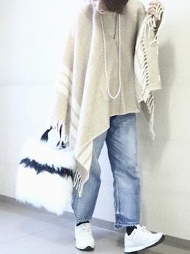 「MUUN（ムーニュ）のアイテム」を使った、matsucoさん（レディース・163cm）の冬コーディネート