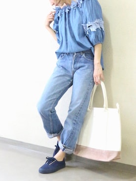 「Keds（ケッズ）のアイテム」を使った、matsucoさん（レディース・163cm）の春コーディネート