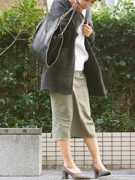 「ロングカーディガン」｜matsucoさん（レディース・163cm）の秋コーディネート