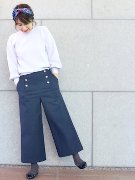 「ラベンダー」｜「アイテム（財布/小物）」を使った、matsucoさん（レディース・163cm）の冬コーディネート