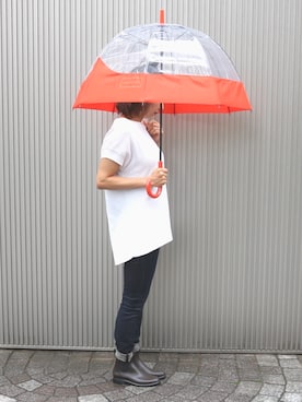 「アイテム（長傘）」を使った、matsucoさん（レディース・163cm）の夏コーディネート