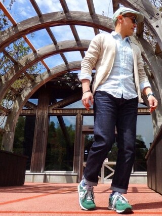 SAT-TUN is wearing JOURNAL STANDARD "リネンレギュラーカラーシャツ　#"