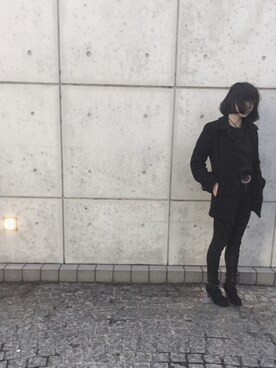 「NANO universe（ナノユニバース）のアイテム（ブーティ）」を使った、NAPONBOO さん（レディース・157cm）の春コーディネート
