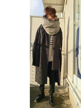 「Dr. Martens（ドクターマーチン）のDr.Martens (ドクターマーチン)/1461 3EYE GIBSON SHOES（その他シューズ）」を使った、戸さん（メンズ・173cm）の冬コーディネート