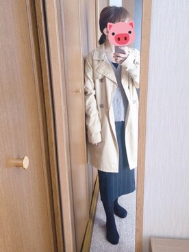 「WEGO（ウィゴー）のアイテム（トレンチコート）」を使った、rinさん（レディース・145cm）の春コーディネート