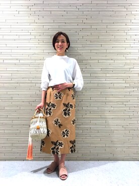 「花柄 スカート」｜chika_shiさん（レディース・157cm）の春コーディネート