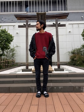 「DIESEL（ディーゼル）のアイテム（ブルゾン）」を使った、nittonoさん（メンズ・184cm）の夏コーディネート