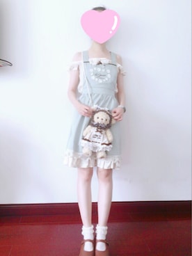 「axes femme POETIQUE（アクシーズファムポエティック）のアイテム（ワンピース）」を使った、毛球君さん（レディース・165cm）の夏コーディネート