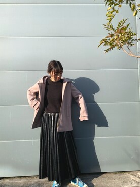 「Chez toi（シェトワ）のアイテム（その他アウター）」を使った、monaさん（レディース・160cm）の冬コーディネート