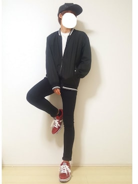 「EDWIN」｜「アイテム（ブルゾン）」を使った、KAICKさん（メンズ・178cm）の春コーディネート