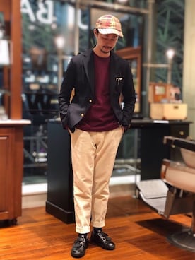 FUJIWARAさん（メンズ・177cm）の冬コーディネート