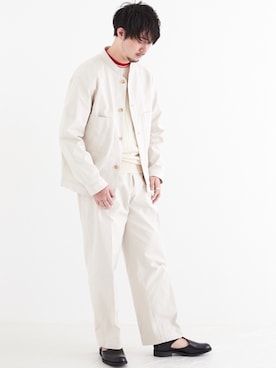 「URBAN RESEARCH（アーバンリサーチ）のアイテム（チノパンツ）」を使った、FUJIWARAさん（メンズ・177cm）の春コーディネート