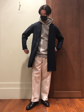 「URBAN RESEARCH（アーバンリサーチ）のアイテム（チノパンツ）」を使った、FUJIWARAさん（メンズ・177cm）の春コーディネート