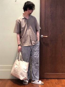 「MR.GENTLEMAN（ミスタージェントルマン）のアイテム」を使った、FUJIWARAさん（メンズ・177cm）の春コーディネート