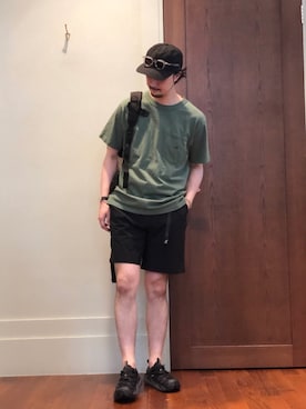 「Gramicci（グラミチ）のアイテム」を使った、FUJIWARAさん（メンズ・177cm）の春コーディネート