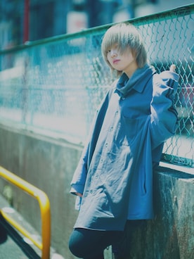 「金髪ショート」｜「アイテム（その他）」を使った、まどか。さん（レディース・173cm）の春コーディネート