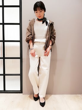 「秋のブラウンスタイル」｜「アイテム（マウンテンパーカー）」を使った、mayaさん（レディース・158cm）の秋コーディネート