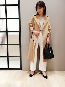 「LEPSIM（レプシィム）のアイテム（トレンチコート）」を使った、mayaさん（レディース・158cm）の春コーディネート