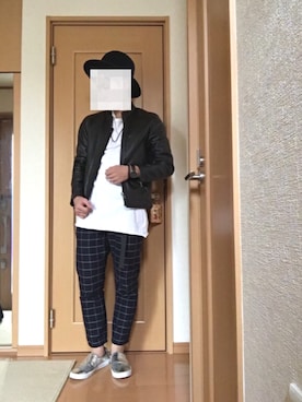 「JOURNAL STANDARD relume（ジャーナルスタンダード　レリューム）のアイテム（ライダースジャケット）」を使った、ma$aさん（メンズ・171cm）の秋コーディネート