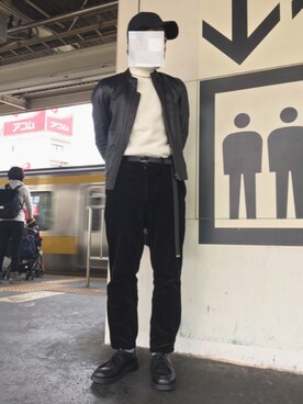 「JOURNAL STANDARD relume（ジャーナルスタンダード　レリューム）のアイテム（ライダースジャケット）」を使った、ma$aさん（メンズ・171cm）の秋コーディネート