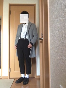 「417 EDIFICE（フォーワンセブンエディフィス）のアイテム（チェスターコート）」を使った、ma$aさん（メンズ・171cm）の秋コーディネート