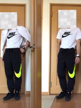 「NIKE SPORTSWEAR（ナイキスポーツウェアー）のアイテム（ブラック系）」を使った、ma$aさん（メンズ・171cm）の春コーディネート