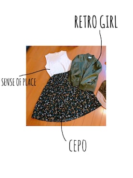 🐝🍫くそおもかたぴー🐰🍯さん（レディース・165cm）の秋コーディネート