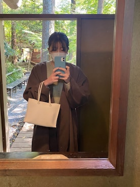 「coca（coca）（コカ）のアイテム（ダウンジャケット/コート）」を使った、nnaさん（レディース・158cm）の秋コーディネート
