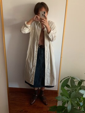 「秋」｜「アイテム（ピーコート）」を使った、sissi童鞋さん（レディース・157cm）の秋コーディネート