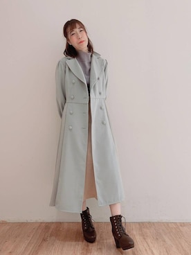 「マーメイド」｜「アイテム（その他アウター）」を使った、マジェスティックレゴンエスパル仙台店スタッフさん（レディース・157cm）の冬コーディネート