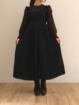 「パワショルニット」｜マジェスティックレゴンエスパル仙台店スタッフさん（レディース・157cm）の冬コーディネート