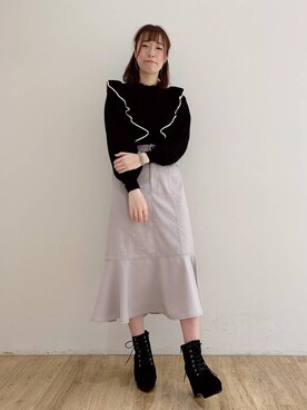 マジェスティックレゴンエスパル仙台店スタッフさん（レディース・157cm）の冬コーディネート