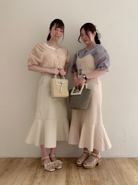 「シャーベットカラー」｜マジェスティックレゴンエスパル仙台店スタッフさん（レディース・158cm）の春コーディネート