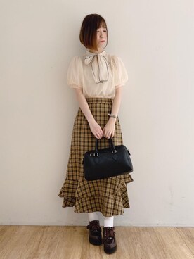 マジェスティックレゴンエスパル仙台店スタッフさん（レディース・157cm）の秋コーディネート