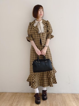 マジェスティックレゴンエスパル仙台店スタッフさん（レディース・158cm）の秋コーディネート