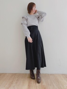 マジェスティックレゴンエスパル仙台店スタッフさん(レディース・158cm)の冬コーディネート