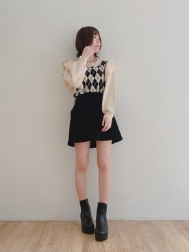 マジェスティックレゴンエスパル仙台店スタッフさん(レディース・158cm)の冬コーディネート