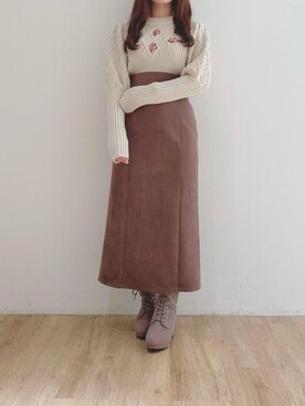 マジェスティックレゴンエスパル仙台店スタッフさん（レディース・153cm）の冬コーディネート