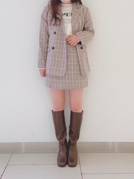 マジェスティックレゴンエスパル仙台店スタッフさん(レディース・159cm)の冬コーディネート