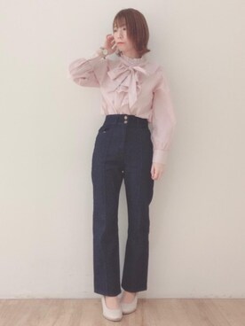 「でにむ」｜「アイテム（パンプス）」を使った、マジェスティックレゴンエスパル仙台店スタッフさん（レディース・158cm）の春コーディネート