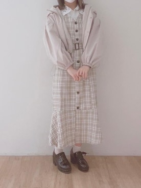 「仙台」｜「アイテム（ブルゾン）」を使った、マジェスティックレゴンエスパル仙台店スタッフさん（レディース・154cm）の春コーディネート