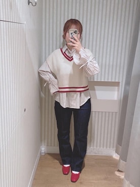 マジェスティックレゴンエスパル仙台店スタッフさん(レディース・153cm)の春コーディネート