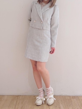 「参戦服」｜「アイテム（その他アウター）」を使った、マジェスティックレゴンエスパル仙台店スタッフさん（レディース・154cm）の春コーディネート