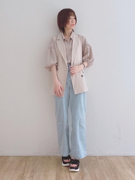 マジェスティックレゴンエスパル仙台店スタッフさん（レディース・158cm）の春コーディネート