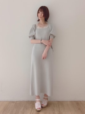 タンクトップを使った「ニットワンピ」の人気ファッション ...