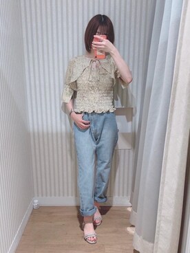 マジェスティックレゴンエスパル仙台店スタッフさん(レディース・158cm)の夏コーディネート