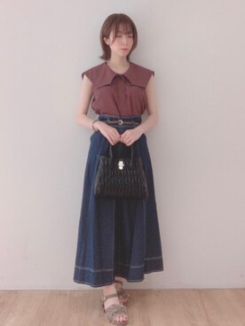 マジェスティックレゴンエスパル仙台店スタッフさん（レディース・158cm）の夏コーディネート