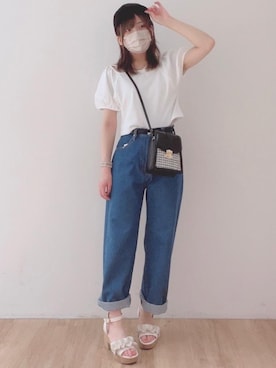 「仙台」｜「アイテム（帽子）」を使った、マジェスティックレゴンエスパル仙台店スタッフさん（レディース・154cm）の夏コーディネート