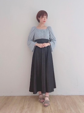 マジェスティックレゴンエスパル仙台店スタッフさん（レディース・158cm）の夏コーディネート